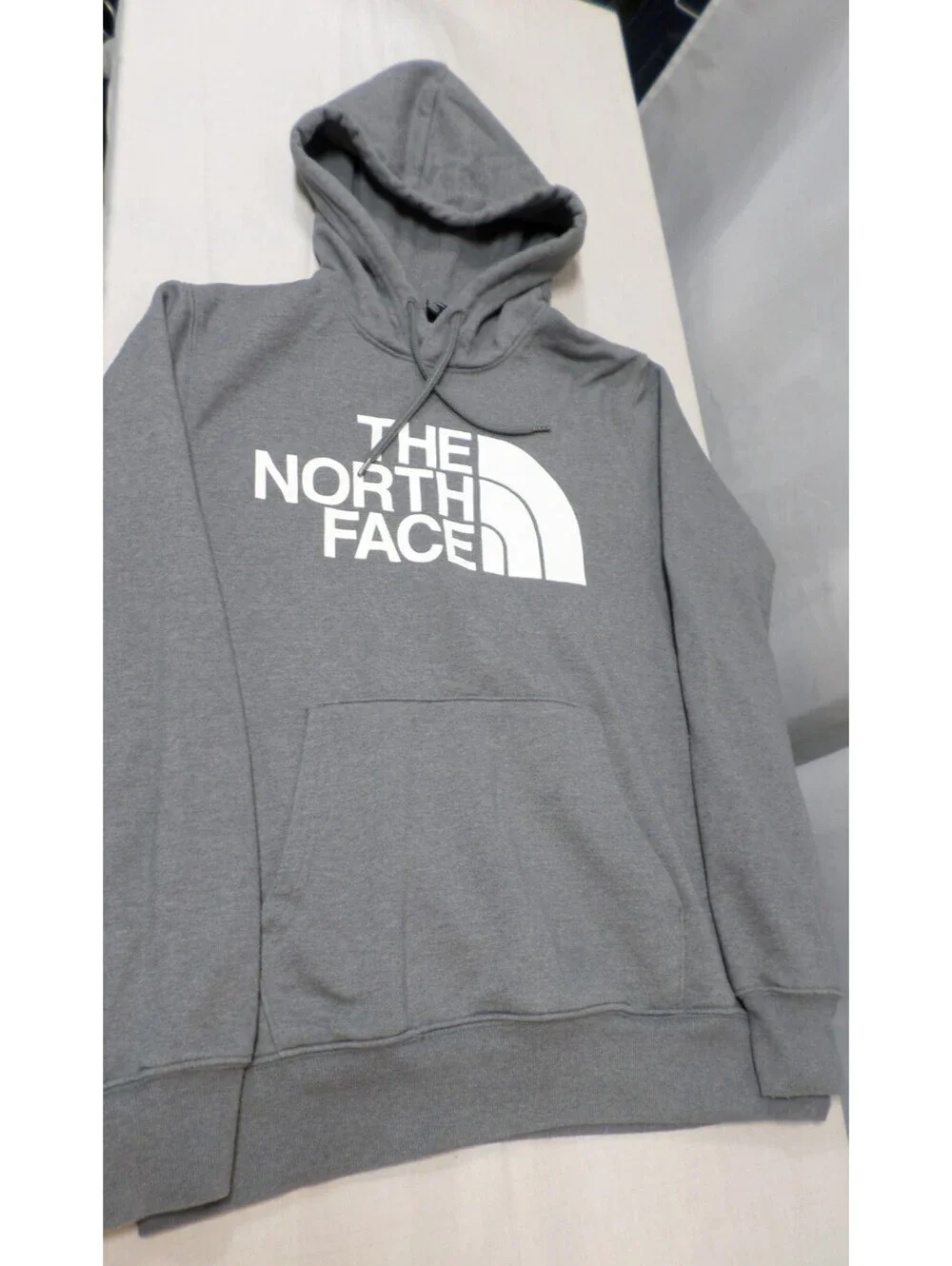 DESIGNER THE NORTH FACE POLY BLEND WARM PULLOVER GRAY HOODIE MEN'S SIZE MEDIUM